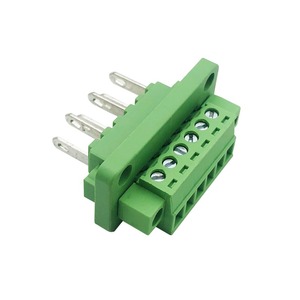 Bloque de terminales enchufable de pared pasante 15EDGWB + 15EDGKM-3.81mm con conector de panel fijo con brida línea de fila arco 2CDGB - Product Image 2