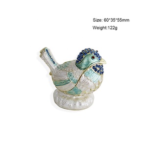 กล่องเครื่องประดับนกสวยงามไม่เหมือนใครกล่องใส่ของประดับนกเคลือบ - Product Image 6