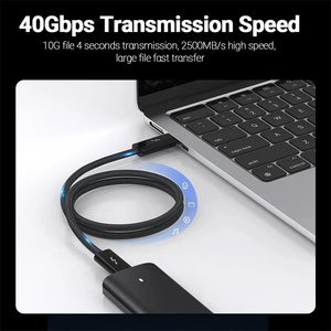1.5M USB 4.0 <strong>Type</strong>-C Data Cable 240W Fast Charging Cable with 40Gbps Speed 8K HD Video Support Thunderbolt3 for Phone Switch Pad - Product Image 5