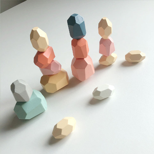 Lernspiel zeug Frühes Lernspiel Montessori Balancing Stones Holzstapel blöcke für Kleinkinder und Kinder