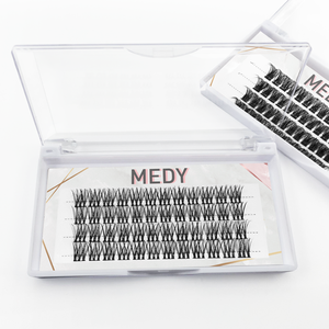 Wholesale 20D 30D 40D Individual Cluster Silk Fluffy Fans Cluster Ribbons <strong>Lashes</strong> Segmented Eyelashes Diy Segment <strong>Eye</strong> <strong>Lash</strong> Kit - Product Image 2
