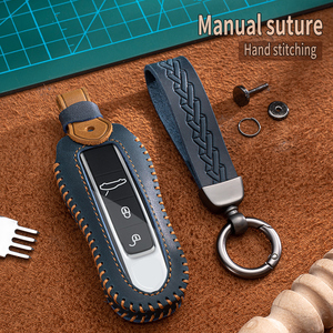 Fabrika kaynağı özel araba anahtarı durum kapağı akıllı uzaktan anahtar kutusu karbon fiber araba anahtarı kapağı kapak Porsche - Product Image 3