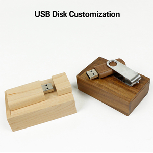 批发定制标志木制USB高容量32gb 64gb USB 2.0 3.0闪存盘带礼品盒 - Product Image 5