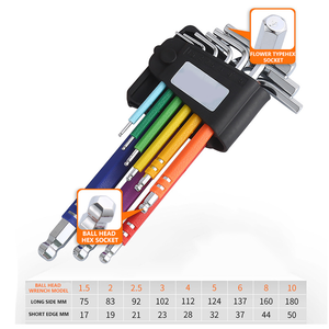 Alyan anahtarı takımı boynuz çok renkli lazer işaretleme anahtarı onarım Hex Allen anahtarı Torx alyan anahtarı takımı - Product Image 3
