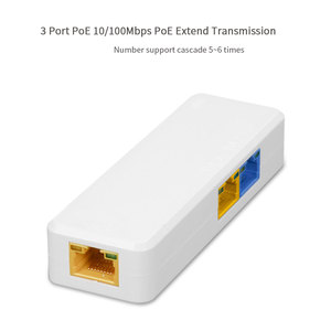 GENATA 3 Port PoE <strong>Ethernet</strong> Extender Long Transmission PoE Extender for CCTV System Support <strong>IEEE</strong> 802.3af/at/bt - Product Image 2