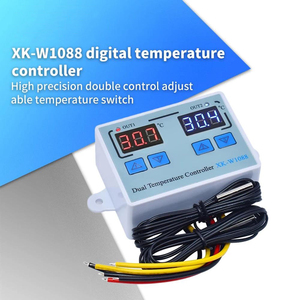Termostato Digital Dual, controlador de temperatura, termorregulador de salida de dos relés para incubadora, calefacción, refrigeración, XK-W1088 - Product Image 1