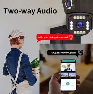 Cámara IP WIFI para exteriores de 12MP con zoom 10X y sensor CMOS de tres lentes PTZ de 4MP Función de visión nocturna de compresión de video H.265