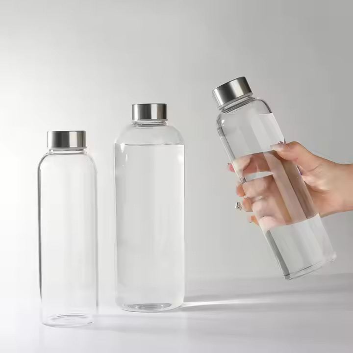 TRANSPARENT GLASS WITH SILVER LID