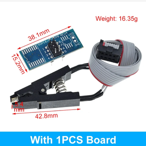 CH341 24 25 Series EEPROM Flash BIOS USB Programmer Module SOIC8 SOP8 Test Clip for EEPROM 93CXX / 25CXX / 24CXX Testing