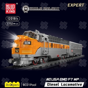 Mould King 12018S Motorized <strong>USA</strong> EMD F7 Train Model Trains Blocks High Quality Good Price Block Educational <strong>Toys</strong> - Product Image 2