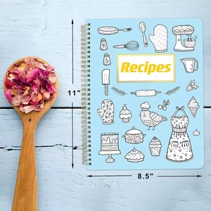 Custom 8.5&quot; X 11&quot; Spiral Blank Recipe Book to Write in Your Own Recipes <strong>Notebook</strong> <strong>Cookbook</strong> Journal with Stickers - Product Image 2