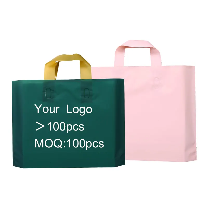 30*40cm Logo baskı promosyon çevre dostu plastik alışveriş torbaları logolar ile