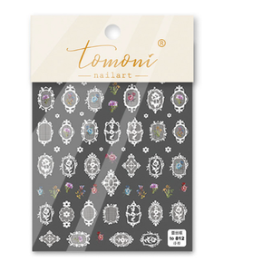 To813 2025 cứu trợ các mặt hàng nóng dính ủng hộ dễ thương Nhật Bản Phong Cách 5D nhỏ ren khung móng tay dán - Product Image 1