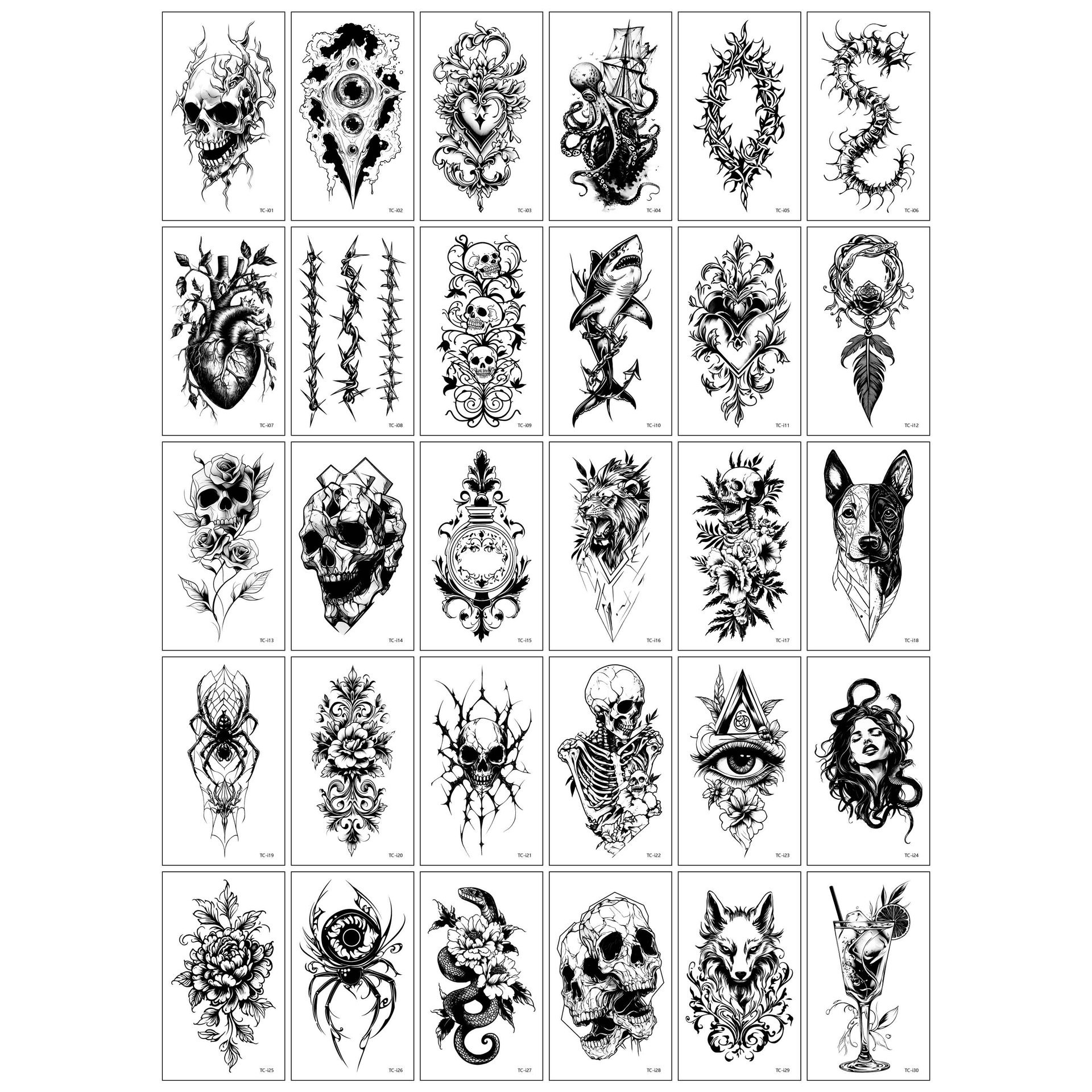 Tci-30 styles différents-5,7*9,7 cm