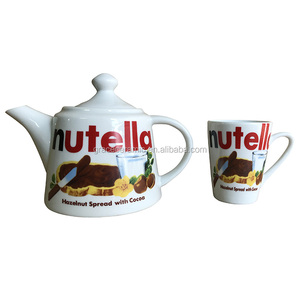 <strong>Libyan</strong> Market Customized Design Ceramic Porcelain Tea Pot Cups 5pcs Tea <strong>Coffee</strong> Sets - Product Image 4