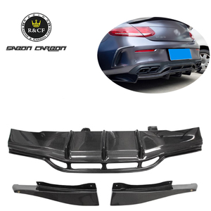 C63 W205 Carbon Fiber Achterdiffusor PSM-stijl Passend voor Mercedes Benz W205 Coupé Sedan C63 AMG C63S 2015-2017 - Product Image 1
