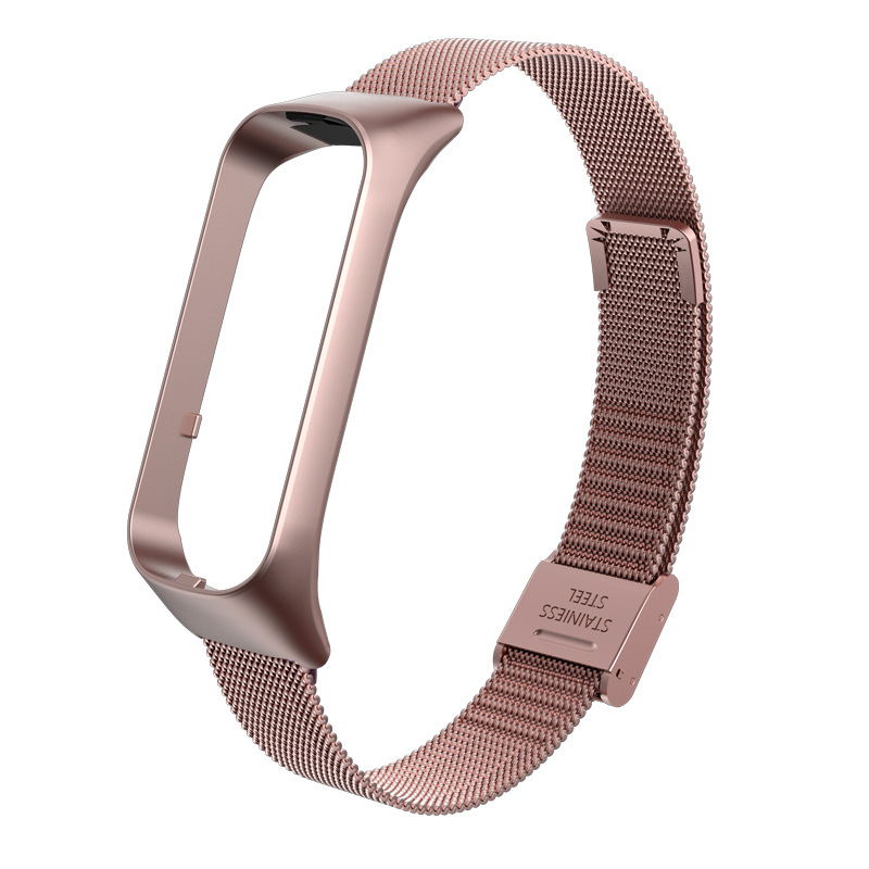 Samsung galaxy fit2 bracelet métal snap-rose poudre