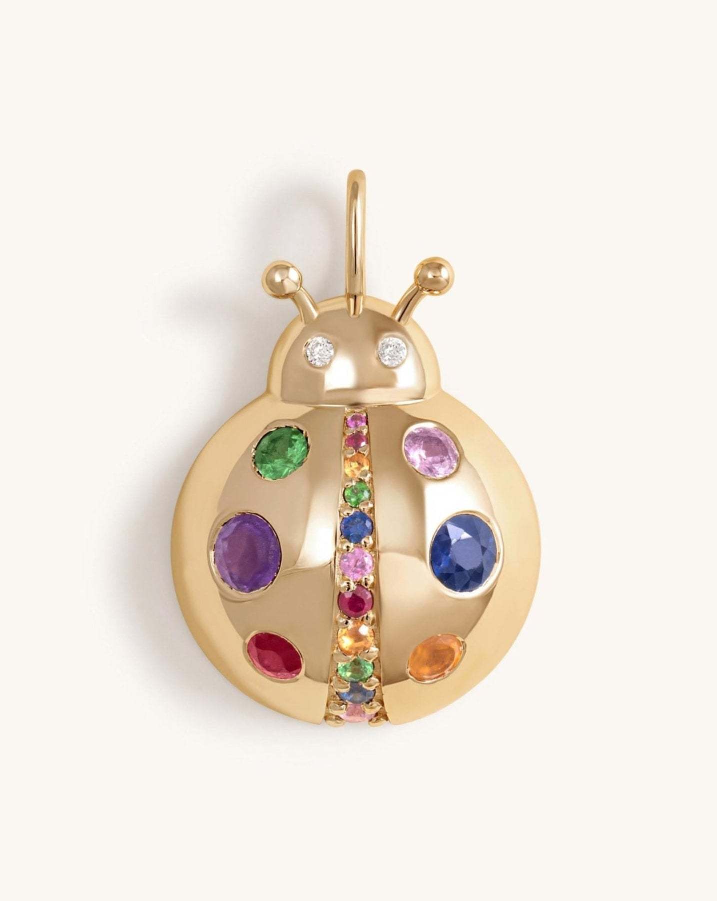 Pendentif coccinelle incrusté de diamants
