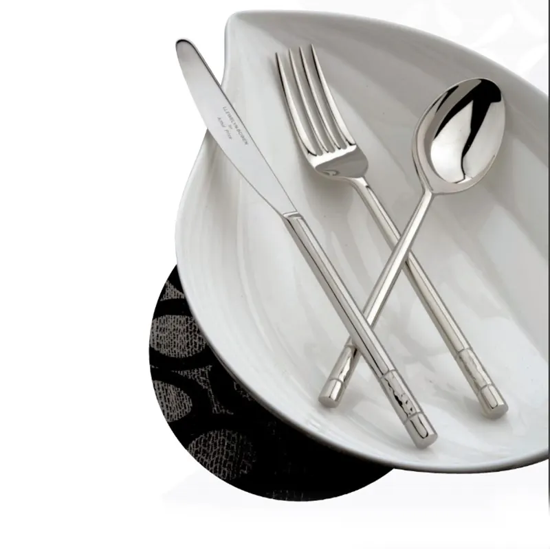 En gros haute qualité accueil table vaisselle rose or couverts ensemble en acier inoxydable cuillère fourchette couteau