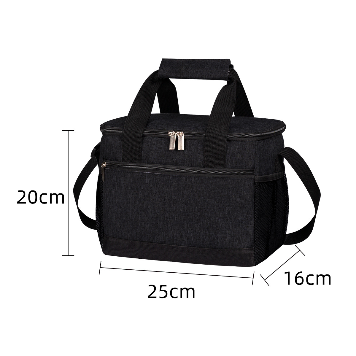 Sac isotherme sans capuche de petite taille en noir