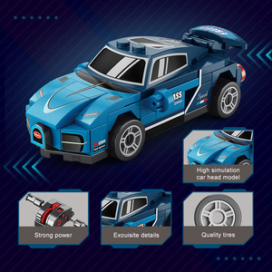 Material ABS de 4 rejillas, juego de bloques de construcción DIY, modelo de coche extraíble, juguete de construcción para niños de 5 a 7 años, juguete electrónico educativo - Product Image 5