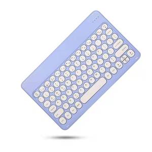 El mejor teclado inalámbrico Bluetooth con panel táctil para iPad Tablet PC Teclado pequeño externo para computadora portátil Teclado Rosa inalámbrico