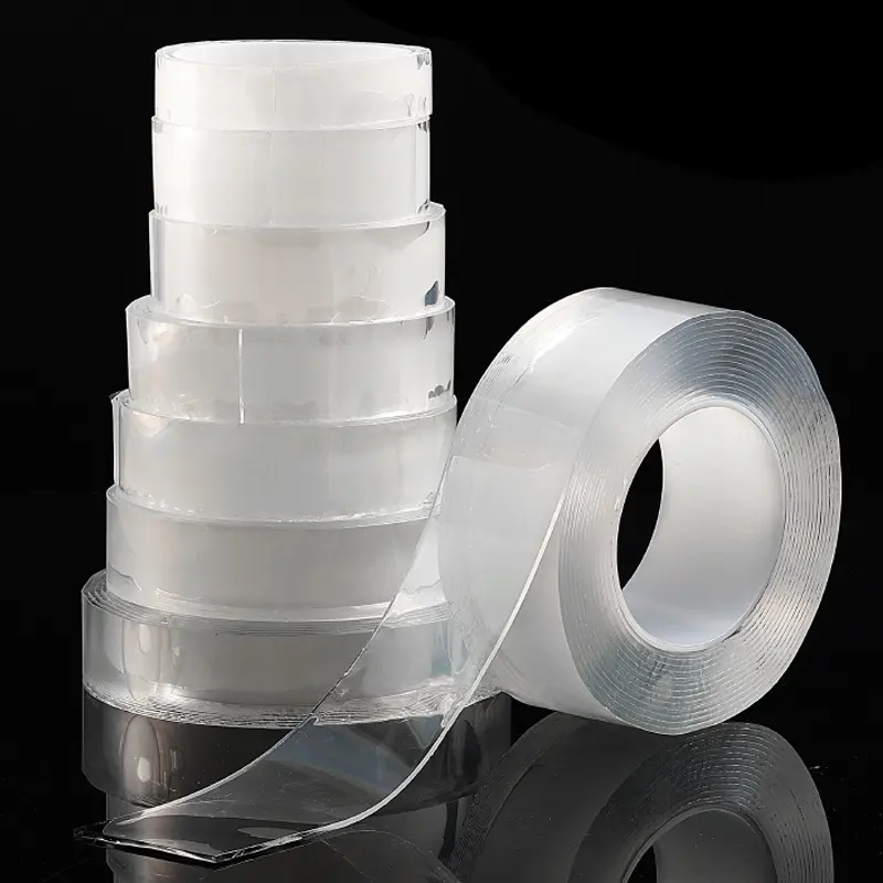 Nano Grip Double Sided Clear Tape Waterproof Reusable Double Sided Nano Gel Adhesive Tape