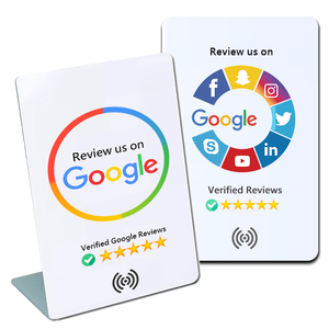 Benutzer definierte programmier bare Social Media NFC-Tag Google Review Stand Deutsch Programier bare wieder verwendbare QR-Code NFC Google Review-Karte - Product Image 1