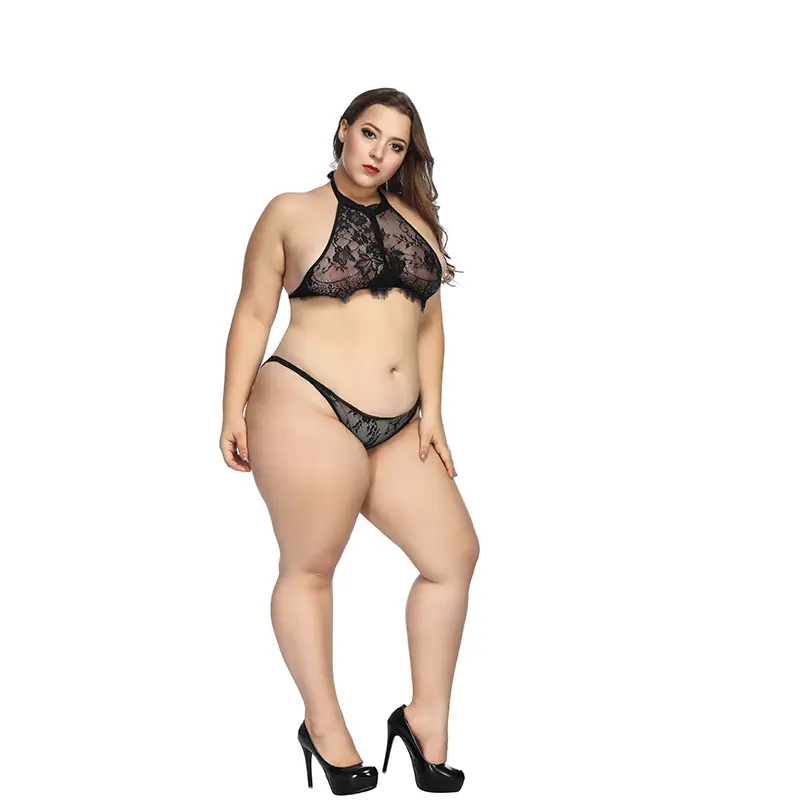 Lingerie de nuisette sexy transparente de grande taille à la mode pour les femmes plus vêtements de nuit transparents