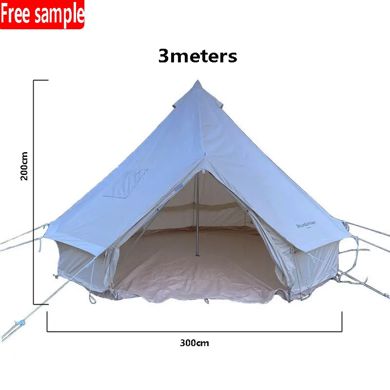 5M Glamping יוקרה כותנה בד פעמון אוהל עמיד למים קמפינג אוהל חיצוני LargeFamily קמפינג אוהלים