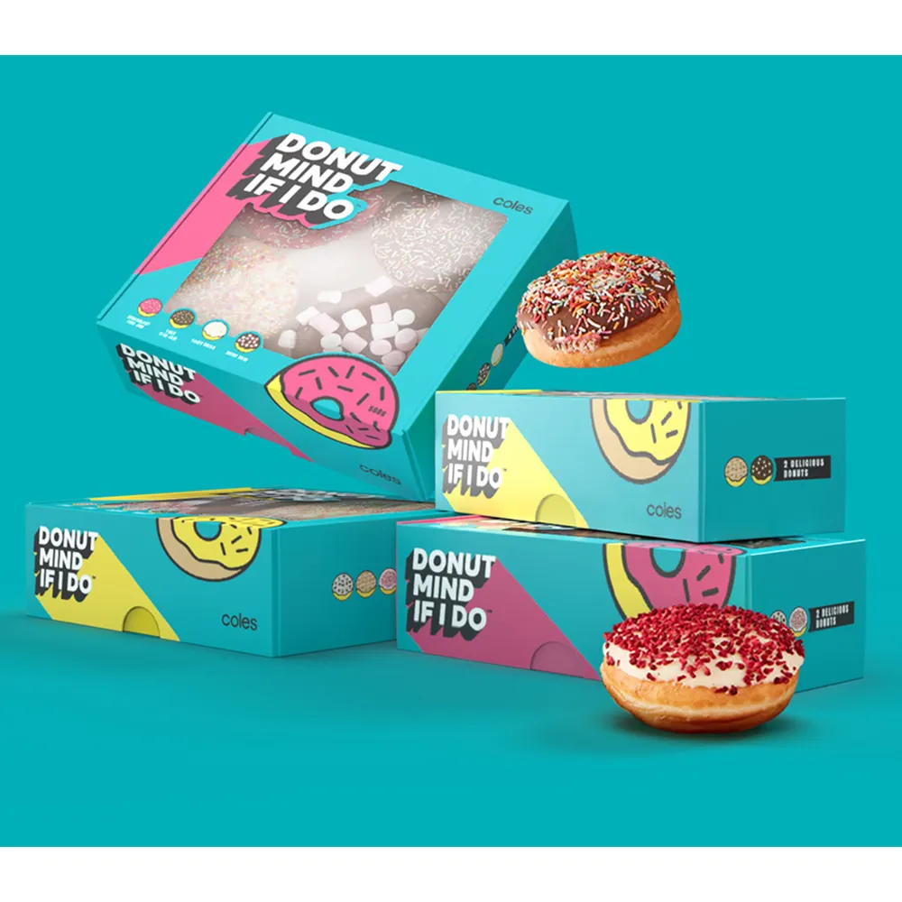 Упаковочная коробка для пончиков с логотипом на заказ, Высококачественная почтовая коробка, упаковка для пончиков для выпечки, кексов, доставки
