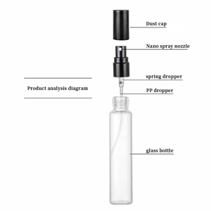 Venta al por mayor, 2ml, 3ml, 5ml, 10ml, pequeño aerosol vacío, probador de Parfum recargable, botella de Perfume de muestra de vidrio delgada de viaje - Product Image 6