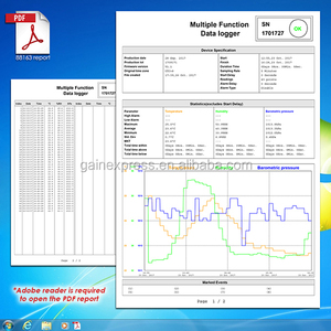 Digital Measuring Pressure USB Datalogger Humidity Temperature &amp; Pressure Barometric <strong>Data</strong> <strong>Logger</strong>,generate PDF &amp; <strong>Excel</strong> LED Indica - Product Image 4