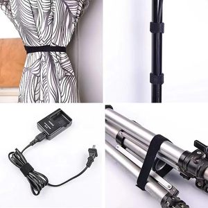 Ganchos y sujetadores de bucle Cinta de amarre Velcroes Correas elásticas con hebillas personalizadas para encuadernación de cables Velcroes ajustables y reutilizables