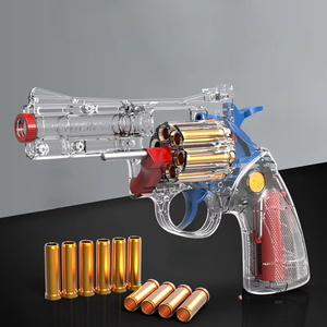 357 şeffaf ZP5 Revolver yumuşak mermi tabanca oyuncak silah EVA köpük Dart Blaster mermi tabancaları kabuk çıkarma oyuncak tabanca silah modeli
