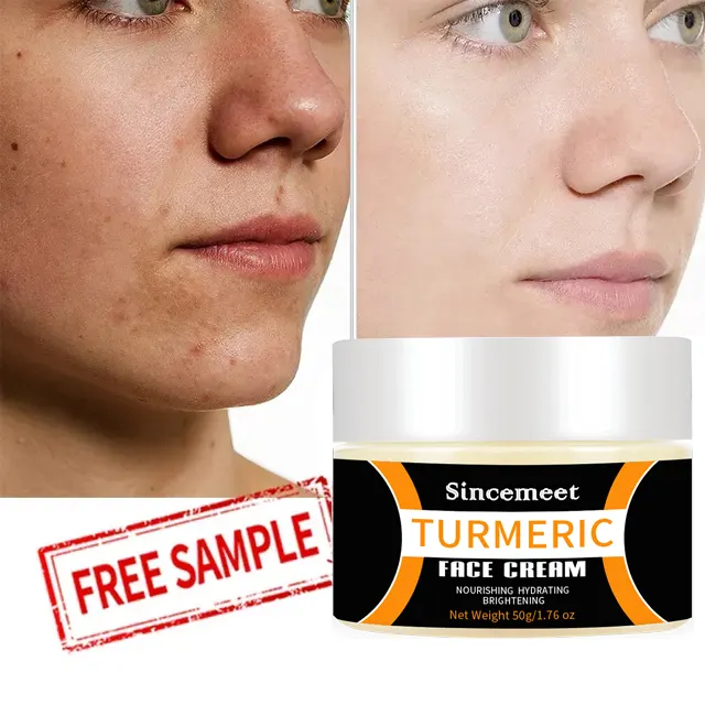 Facial Repair Night Anti Age Organic Turmeric Face Cream Dark Spot Treatment Acne Fading Vibrant Glamour Whitening Cream