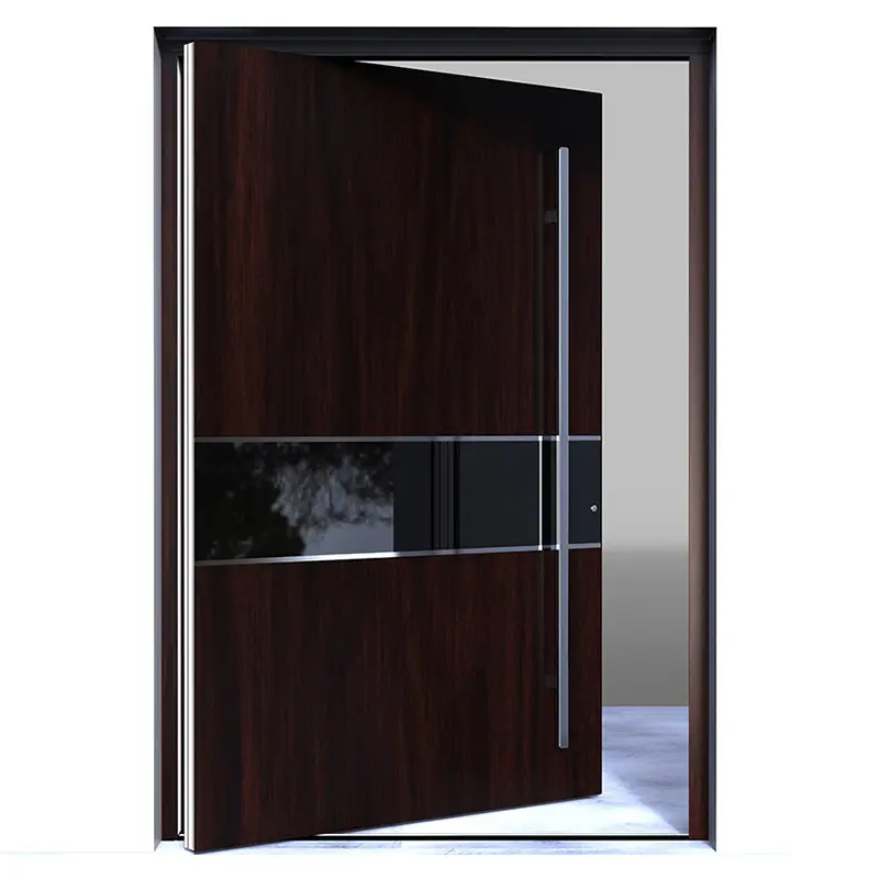 California Prehung Luxury House Exterior Modern Black Security Doors Stainless Steel Front Entry Doors