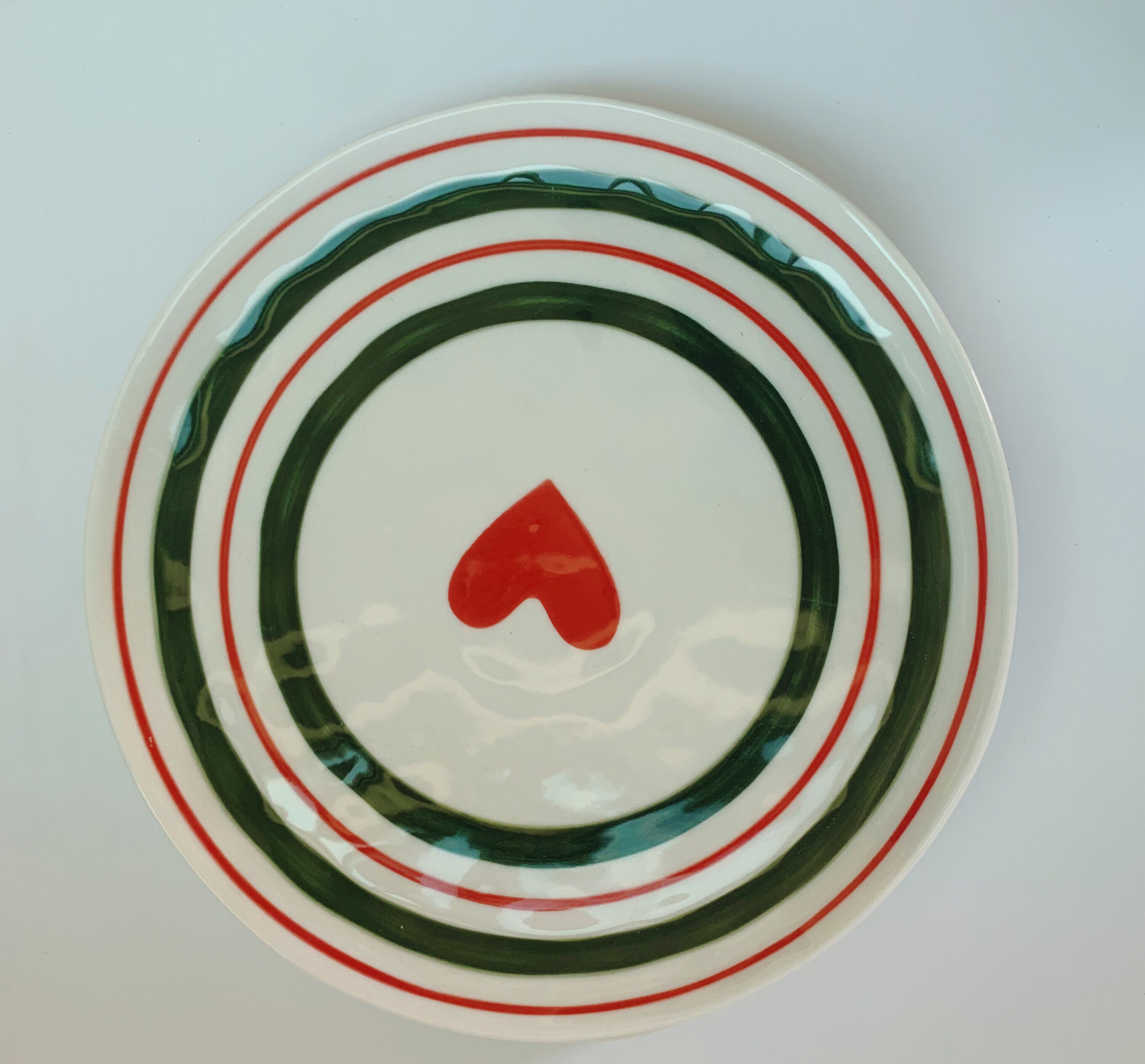 8-inch Dessert Plate Green Circle