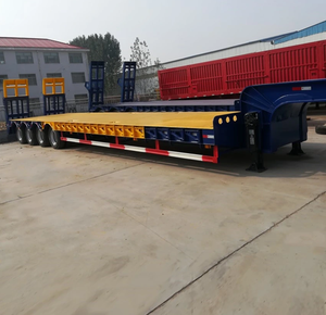 中国工厂6轴150吨可拆卸鹅颈挖掘机前装载低床拖车液压鹅颈拖车 - Product Image 4