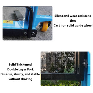 Baot carrello elevatore manuale idraulico stacker di sollevamento 1 ton 2 ton carrello elevatore elettrico di carico e scarico del carrello elevatore - Product Image 3