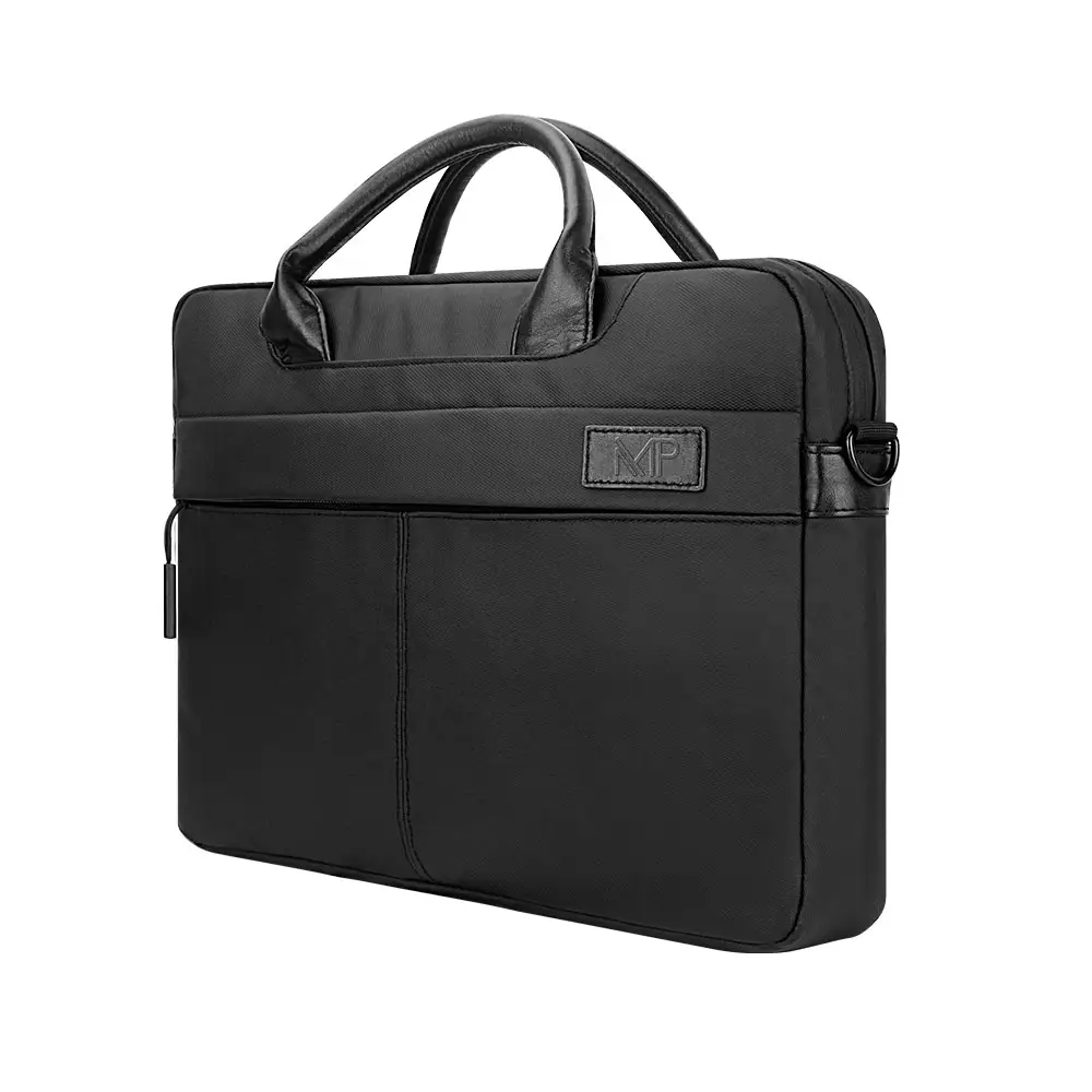 กระเป๋าใส่แล็ปท็อปคุณภาพสูงผ้าสักหลาดอ่อนกระเป๋าเอกสาร14 15นิ้วสำหรับ Apple Mac Pro MacBook สีดำ