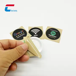 Etiquetas adhesivas personalizadas de tamaño de código QR círculo programable impermeable Rfid epoxi Nfc menú - Product Image 4