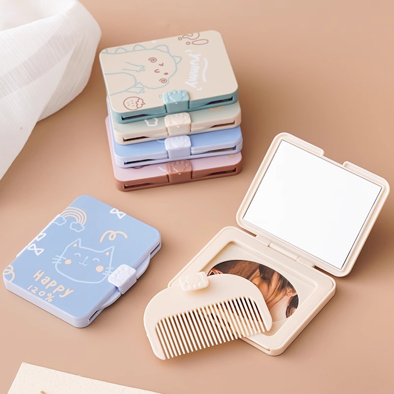 Cartoon mirror comb set (random pattern) 1 set