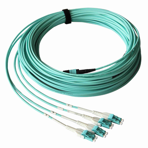 3.0mm LSZH Type B MPO <strong>MTP</strong> Cable Optical Fiber Patch Cord OM3 Multi Mode SM <strong>Trunk</strong> Cable Break-out 24 Core - Product Image 1