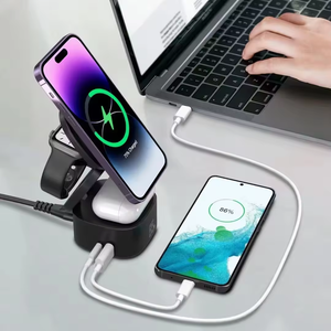OVP OCP koruması ile Apple cihazlar 15W çıkış gücü için 5-in-1 manyetik 65W kablosuz şarj çok fonksiyonlu telefon adaptörü - Product Image 2