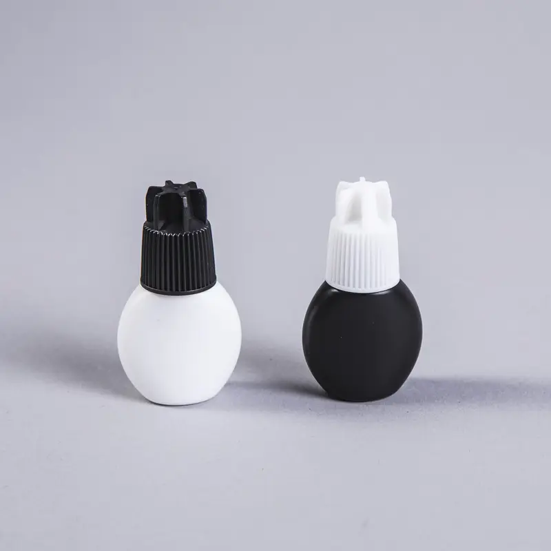 popular shape black color 10ml plastic bottle for eye glue