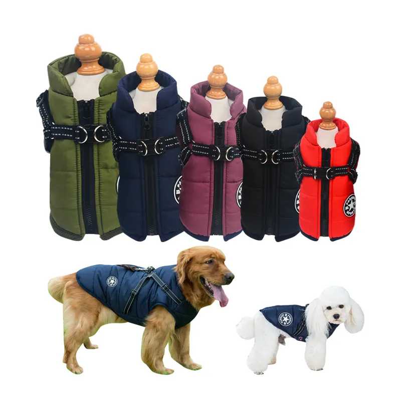 Oem/Odm Custom Groothandel Luxe Winter Hond Kleren Huisdier Jas Waterdicht Kleine En Grote Hond Jas Kleding Ontwerper Hond kleding