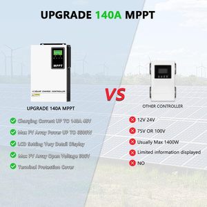 140A MPPT güneş şarj regülatörü 48V pil regülatörü MAX 500V enerji depolama LCD PV sular altında LI kullanıcı 140A anma akımı - Product Image 4