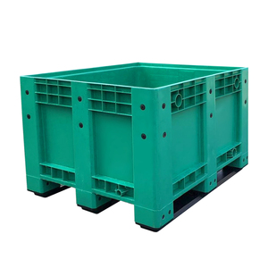 Large Plastic Pallet <strong>Container</strong> Heavy Duty <strong>Stackable</strong> Solid Bin Plastic Pallet Box with Lid and Wheels - Product Image 3