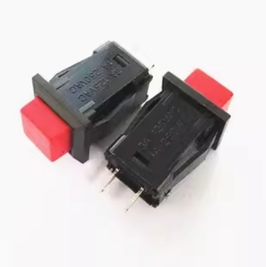 ロック付きグリーンレッドDS-429A 10MM 2PINセルフロックスクエア押しボタンスイッチ